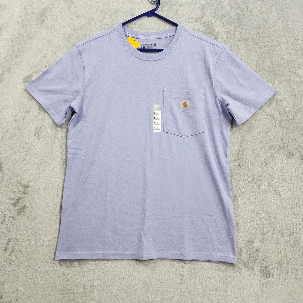 NEW Carhartt Shirt Womens M Purple Loose Fit Heavyweight Pocket Tee Workwear